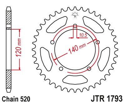 GSX R 600 (2001 - 2010) steel rear sprocket | JT Sprockets