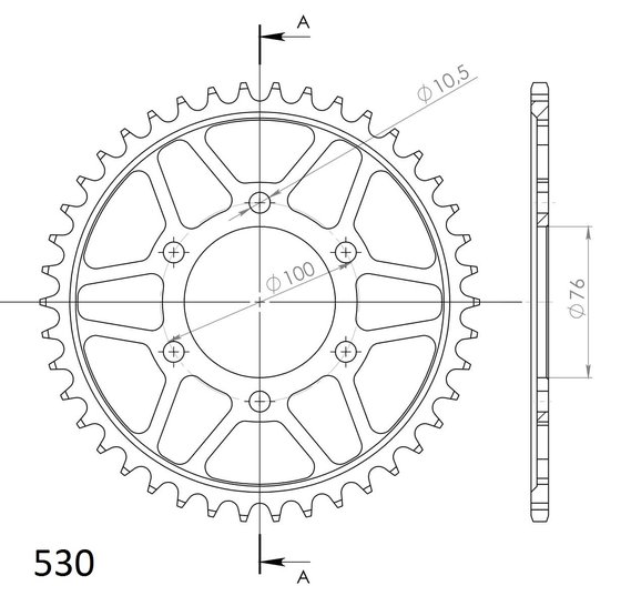 GSX-R 750 (1992 - 1995) supersprox / jt rear sprocket 816.42 | Supersprox