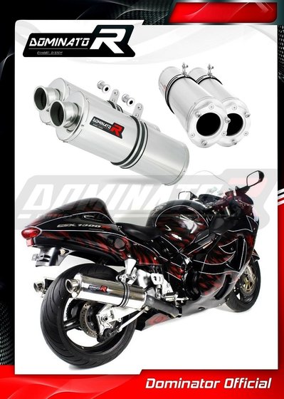 GSX 1300 R HAYABUSA (1999 - 2007) exhaust silencer oval | Dominator