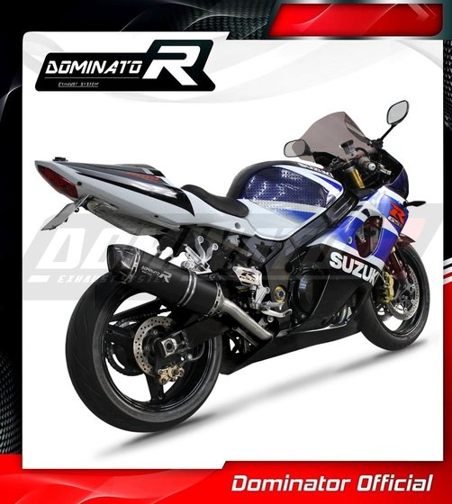 GSX-R 1000 (2001 - 2004) exhaust silencer muffler slip-on hp1 black | Dominator