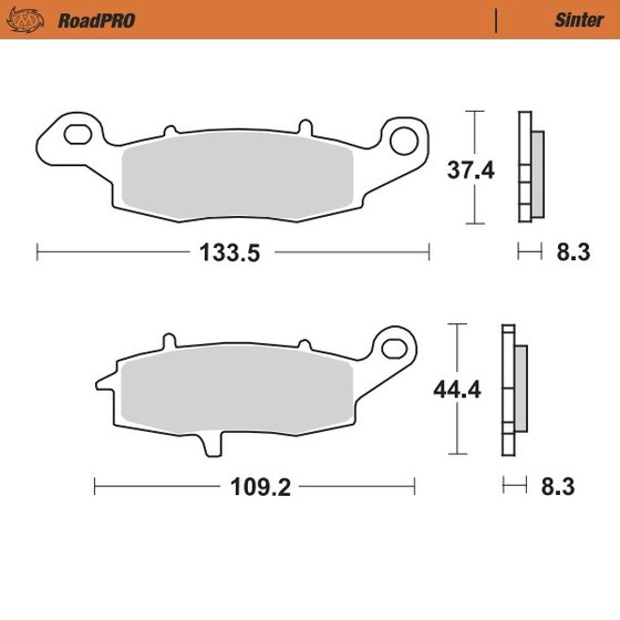 DL 1000 V-STROM (2002 - 2012) sintered front brake pad | MOTO-MASTER