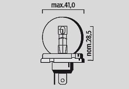 DR 250 (1982 - 1993) halogen headlight bulb | FLOSSER