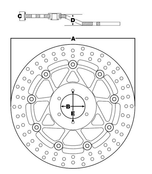 GSX-R 750 (1988 - 1995) fixed rear brake rotor - 240 round | TRW