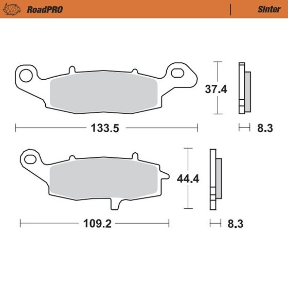 GSR 750 (2011 - 2016) sintered front brake pad | MOTO-MASTER