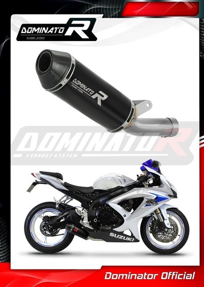 GSX-R 750 (2008 - 2010) exhaust silencer hp3 black low level | Dominator