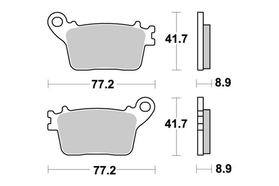 GSX-R 1000 (2009 - 2023) brakepads sintered rear | SBS