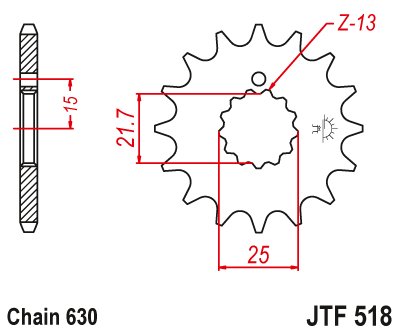 GS 1150 (1984 - 1986) steel front sprocket | JT Sprockets