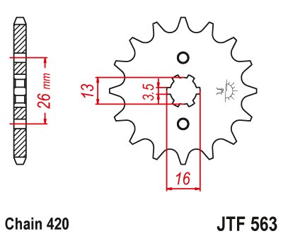 ZR 50 (1979 - 2022) steel front sprocket | JT Sprockets