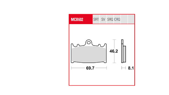 GSX-R 750 (2000 - 2003) sintered metal brake pad | TRW