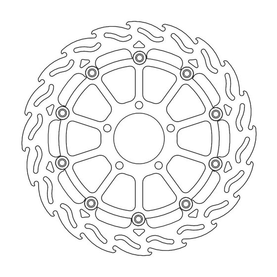 GSX-R 750 (1996 - 2003) street front right brake disk flame floating for optimal cooling and resistance | MOTO-MASTER