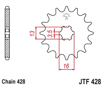 RM 80 X (1977 - 1982) steel front sprocket | JT Sprockets