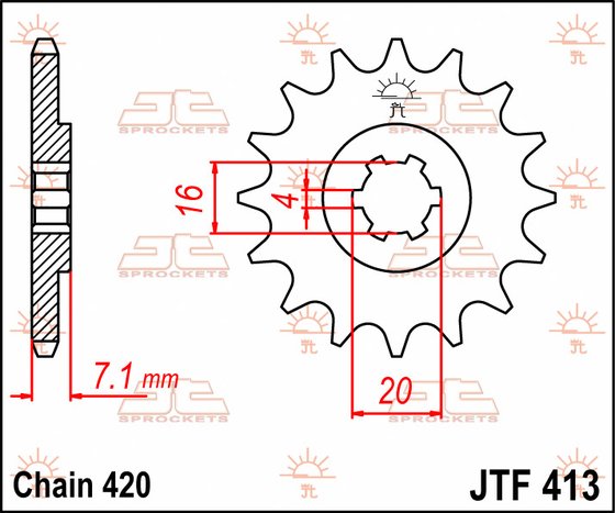 RM 80 X (1986 - 1988) steel front sprocket | JT Sprockets