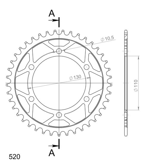 GSX-R 1000 (2017 - 2017) supersprox rear sprocket 486.45 | Supersprox