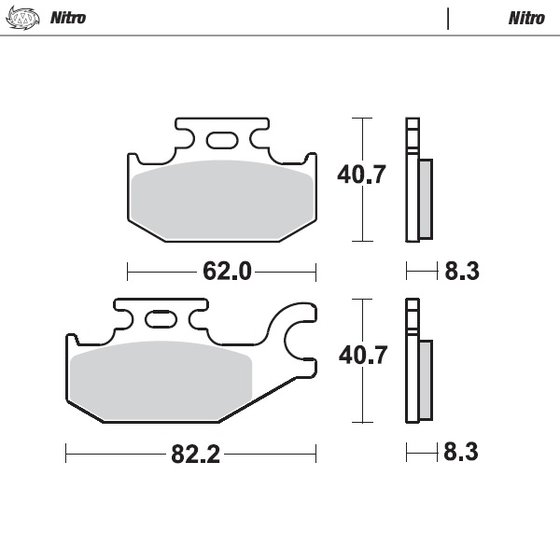 LT A 750 (2008 - 2014) nitro atv brake pad | MOTO-MASTER