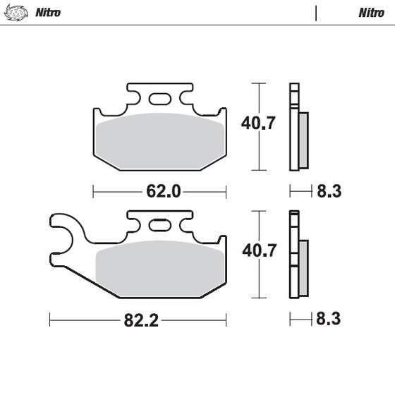 LT A 750 (2008 - 2014) nitro atv brake pad | MOTO-MASTER