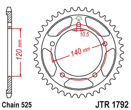 GSX-R 1000 (2001 - 2008) rear steel sprocket - 42 teeth, 525 pitch, black | JT Sprockets