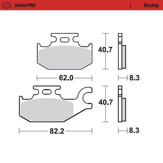 LT A 750 (2008 - 2022) sintered metal racing brake pads | MOTO-MASTER