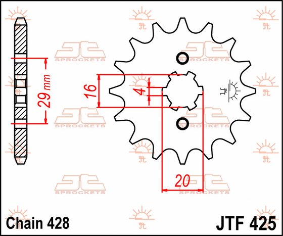 A100 (1976 - 1976) steel front sprocket | JT Sprockets