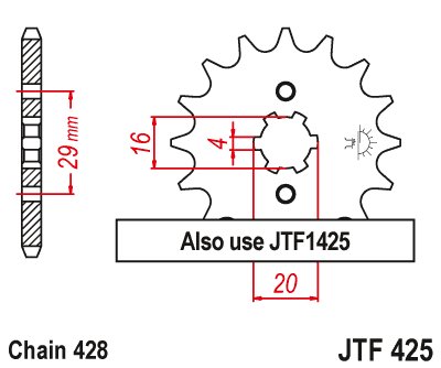 A100 (1976 - 1976) steel front sprocket | JT Sprockets