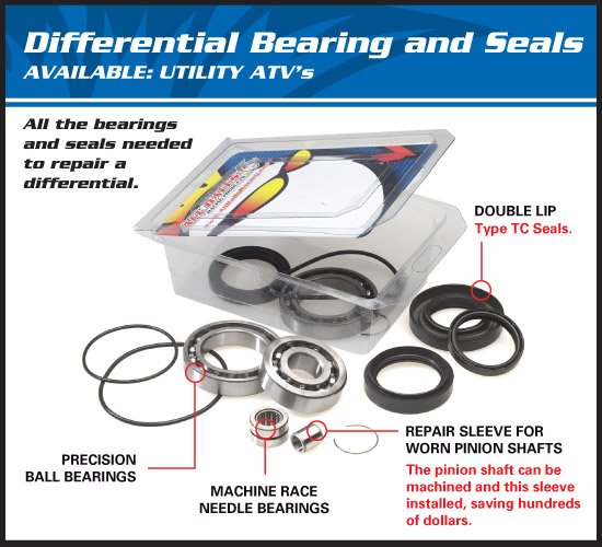 LT F 250 (2002 - 2014) differential bearing and seal kit rear | All Balls