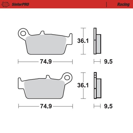 RM 125 (1996 - 2010) sintered metal racing brake pads | MOTO-MASTER