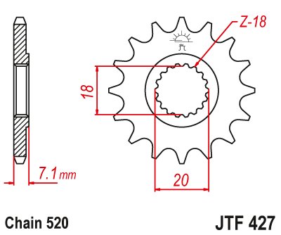 RM 125 (1980 - 2012) steel front sprocket | JT Sprockets