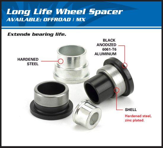 RM 125 (2001 - 2008) wheel spacer kit front | All Balls