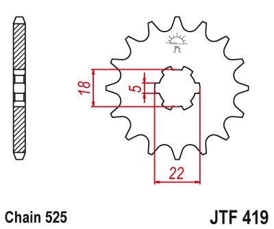 TM 400 (1971 - 1975) steel front sprocket | JT Sprockets