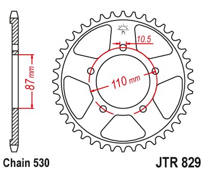 GSF 600 S BANDIT (1995 - 2004) rear sprocket 42 tooth pitch 530 jtr82942 | JT Sprockets