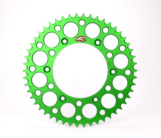 RM Z 250 (2004 - 2006) aluminum rear sprocket - 49 teeth green | RENTHAL