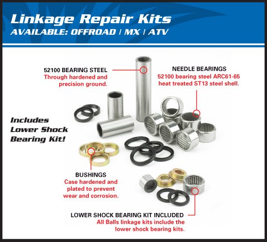 RM 125 (2001 - 2001) linkage bearing kit | All Balls