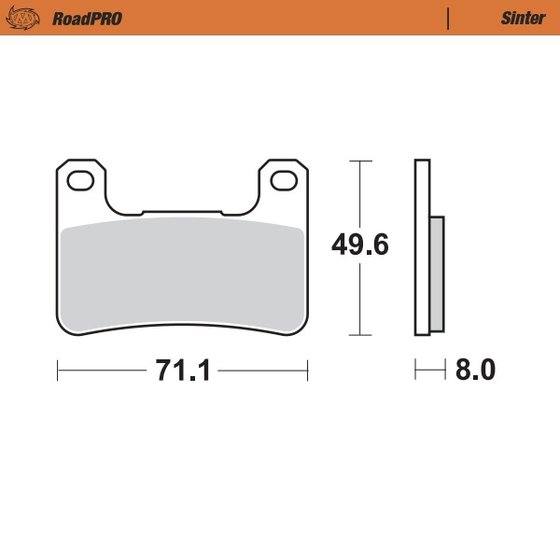 GSX R 600 (2004 - 2010) sintered front brake pad | MOTO-MASTER