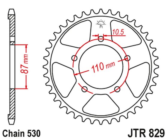 800 MARAUDER (1997 - 2004) rear steel sprocket - 47 teeth | JT Sprockets