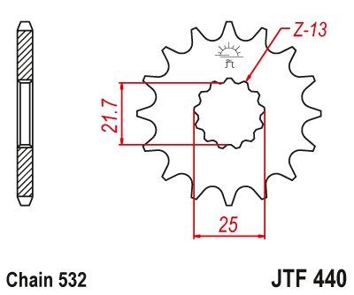 GSX 1100 F (1988 - 1996) steel front sprocket | JT Sprockets