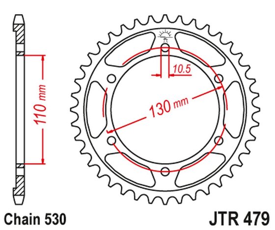 GSX-R 1000 (2009 - 2016) rear steel sprocket - 48 teeth, black | JT Sprockets