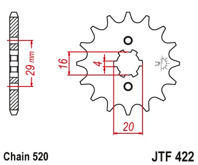 TF 185 (1981 - 2022) steel front sprocket | JT Sprockets