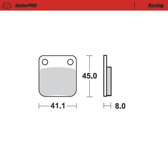 TS 250 (1985 - 1989) sintered metal racing brake pads | MOTO-MASTER