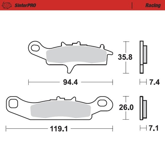 LT V 700 TWIN PEAKS (2004 - 2006) sintered metal racing brake pads | MOTO-MASTER