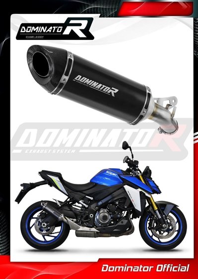 GSX-S 950 (2021 - 2023) exhaust silencer muffler hp8 black + db killer | Dominator