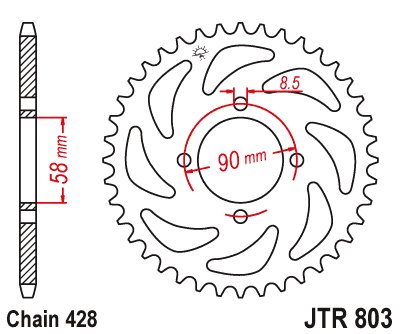 GSX-S 150 (2016 - 2022) steel rear sprocket | JT Sprockets