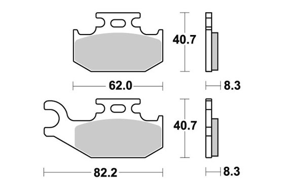 LT-A 700 (2005 - 2011) brakepads sintered offroad | SBS