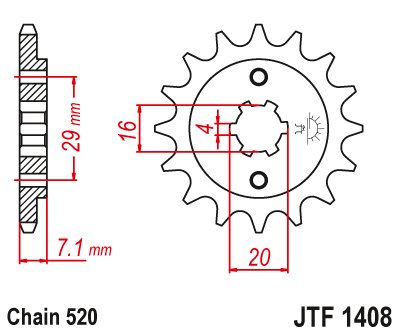 RV 200 (2016 - 2019) steel front sprocket | JT Sprockets