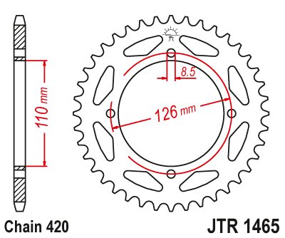 RM 65 (2003 - 2005) steel rear sprocket | JT Sprockets