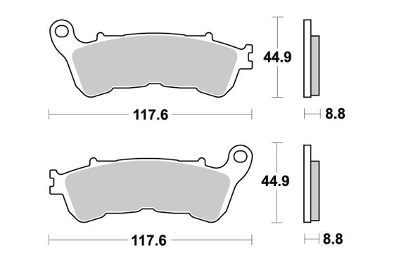 UX 125 SIXTEEN (2008 - 2012) brakepads maxi sinter | SBS