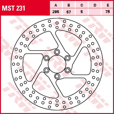 VS 600 INTRUDER (1995 - 1997) fixed brake rotor - front (295mm) | TRW