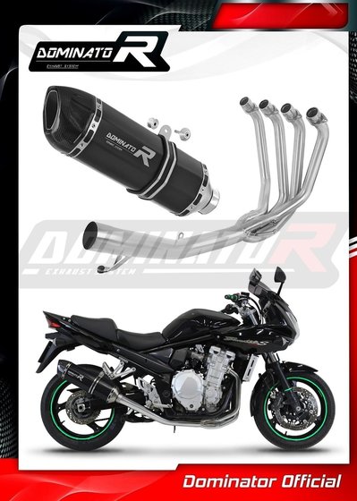 GSF 1250 S BANDIT (2007 - 2016) full exhaust system silencer hp1 black | Dominator