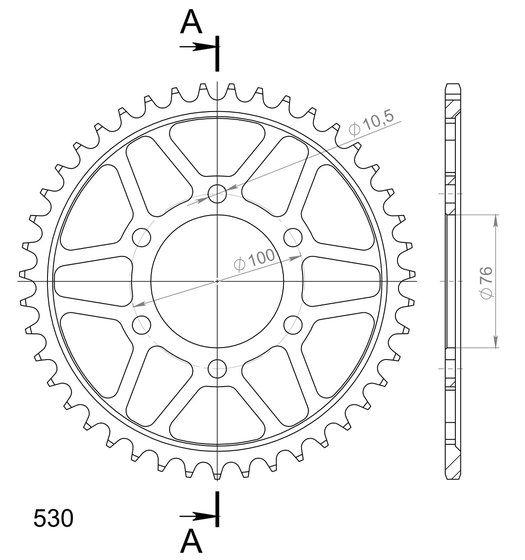 GT 750 (1976 - 1977) supersprox / jt rear sprocket 816.43 | Supersprox