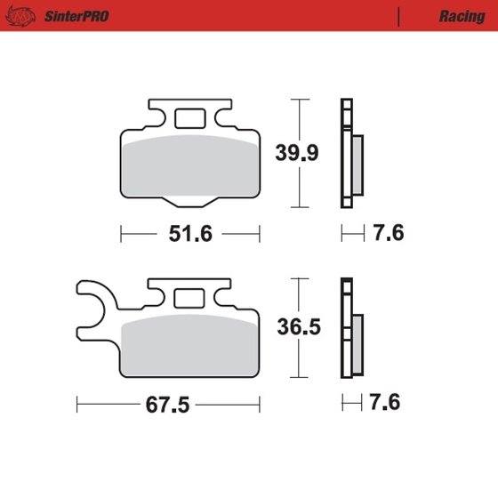 RM 65 (2003 - 2005) sintered metal racing brake pads | MOTO-MASTER