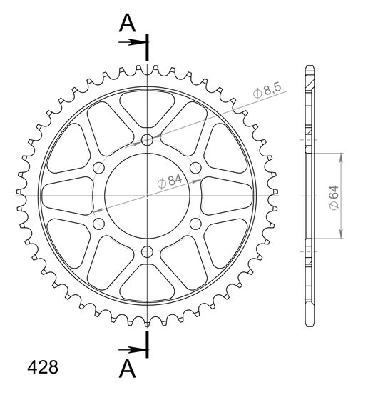 DR 125 (1985 - 2000) supersprox / jt rear sprocket 809.53 | Supersprox