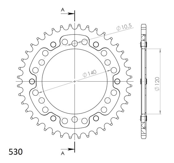 GSX 1300 R HAYABUSA (1999 - 2007) supersprox stealth rear sprocket black  | Supersprox